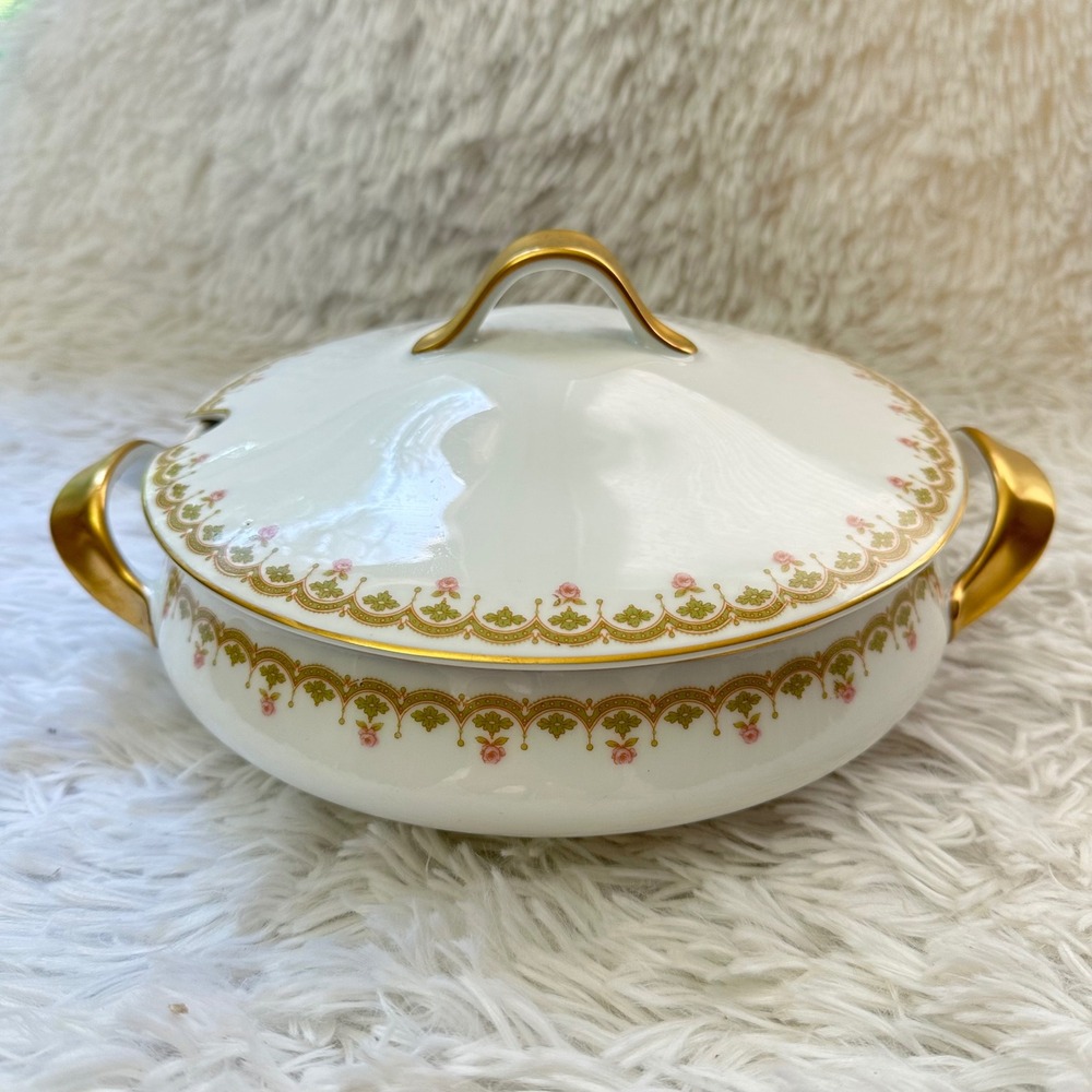 Vintage Theodore Haviland Limoges France Tureen Serving Dish w/ Cover  Porcelain